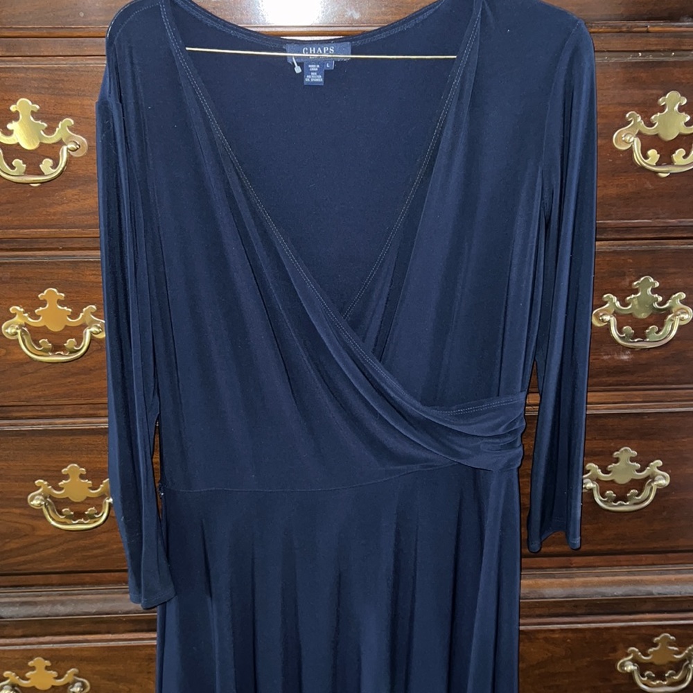Blue Chaps Dress - Picture 2 of 12